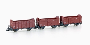 Hobbytrain H24301 - N 3-tlg. offene Güterwagenset Fbkk der SBB; Ep. IV